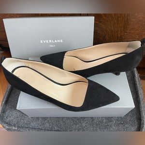 Everlane Italy black suede kitten heel - 8